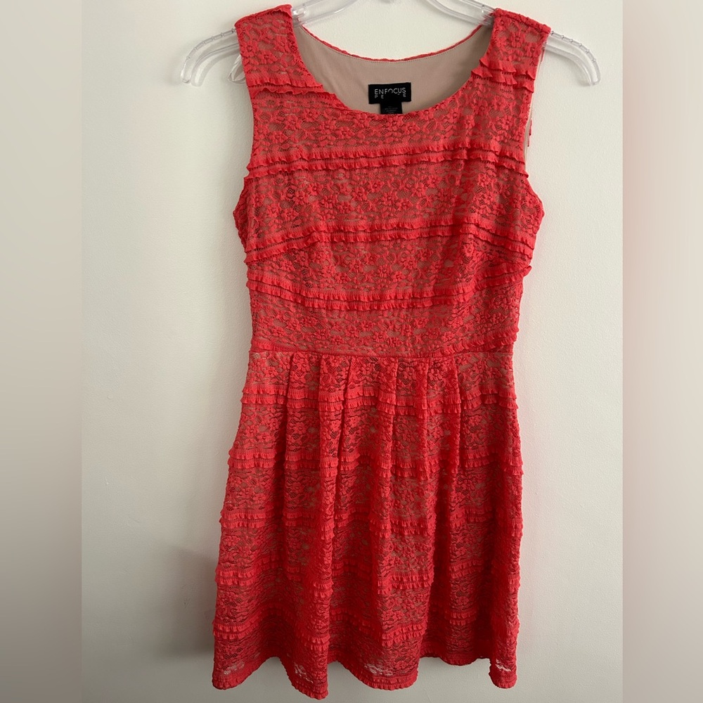 Elegant Red Lace Dress